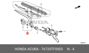 Поводок стеклоочистителя 76720TF0003 HONDA