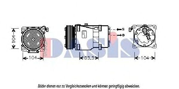 Компрессор, кондиционер 850731N AKS DASIS