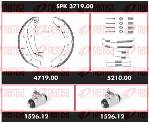 Комплект тормозных колодок SPK 3719.00 REMSA