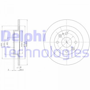 Тормозной диск BG2805 DELPHI