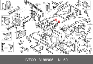 Регулирующий клапан охлаждающей жидкости 8188906 IVECO