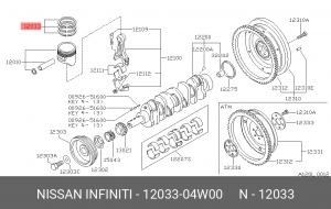 Кольца поршневые 12033-04W00 NISSAN