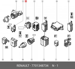 Прерыватель указателей поворота 7701348734 RENAULT