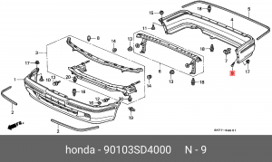 Винт крепления 90103SD4000 HONDA