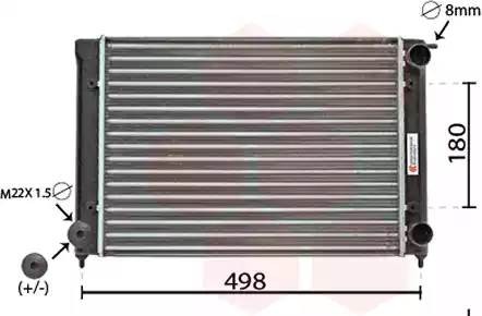 Радиатор, охлаждение двигател 58002040 VAN WEZEL