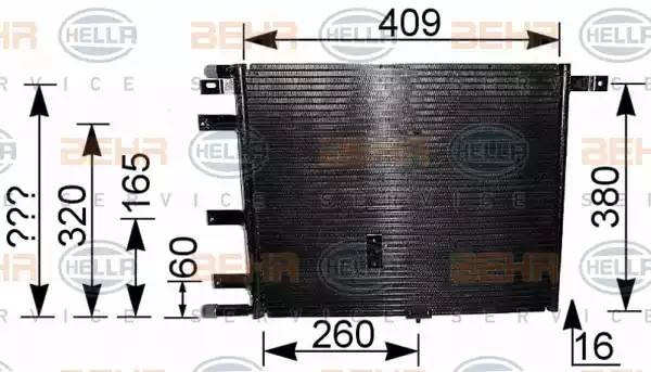 Конденсатор, кондиционер 8FC351036331 HELLA