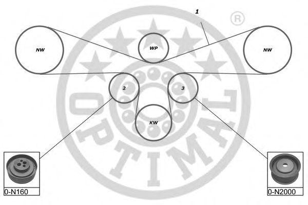 Комплект ремня ГРМ SK-1376 OPTIMAL