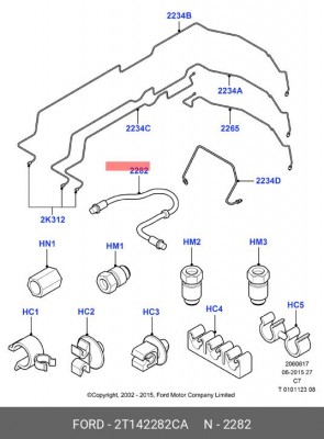 Тормозной шланг 2T14-2282-CA FORD