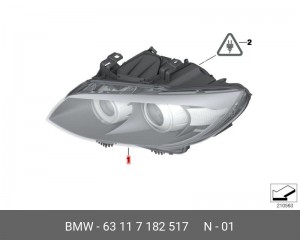 Основная фара 63 11 7 182 517 BMW