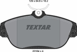 Комплект тормозных колодок, диско 2016402 TEXTAR
