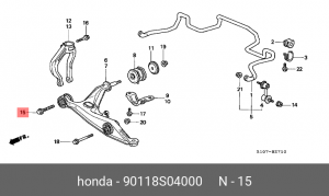 Болт крепления 90118S04000 HONDA