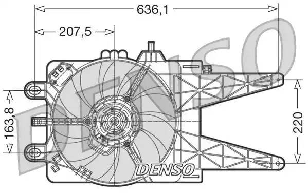 Вентилятор, охлаждение двигателя DER09015 DENSO