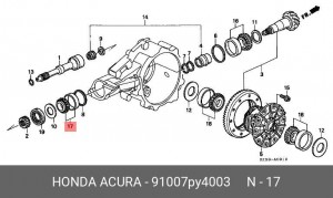 Подшипник ступицы колеса 91007PY4003 HONDA