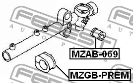 Подушка крепления рулевой рейки MZGB-PREM FEBEST