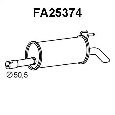 Глушитель выхлопных газов конечный FA25374 VENEPORTE