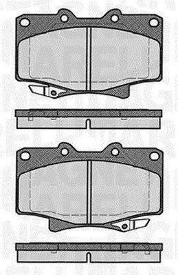 Комплект тормозных колодок, диско 430216171264 MAGNETI MARELLI
