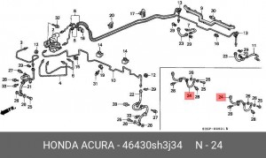 Тормозной шланг 46430SH3J34 HONDA