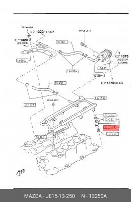 Форсунка топливная JE1513250 MAZDA