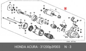 Стартер (ремкомплект) 31200P3F003 HONDA