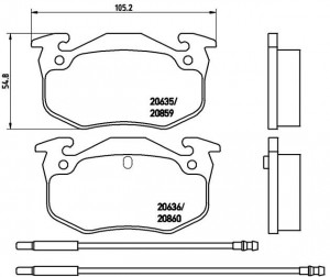 Комплект тормозных колодок, диско P61029 BREMBO