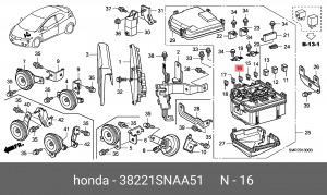 Предохранитель 38221SNAA51 HONDA