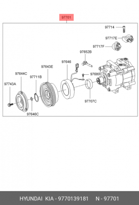 Компрессор, кондиционер 9770139181 HYUNDAI KIA