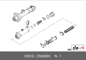 Ремкомплект, главный тормозной цилиндр 2965859 IVECO