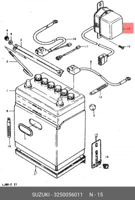 Регулятор генератора 32500-56011 SUZUKI
