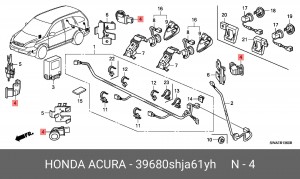 Датчик парковки 39680SHJA61YH HONDA