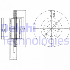 Тормозной диск BG2371 DELPHI
