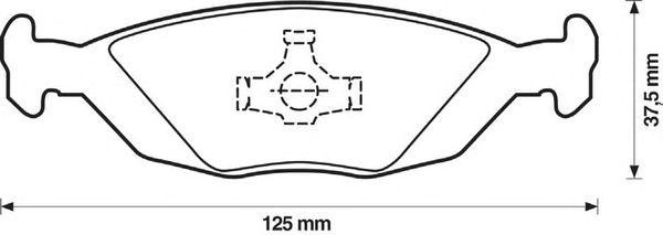 Комплект тормозных колодок, диско 571428B BENDIX JURID