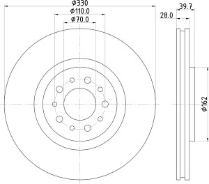 Тормозной диск MDC1740 MINTEX