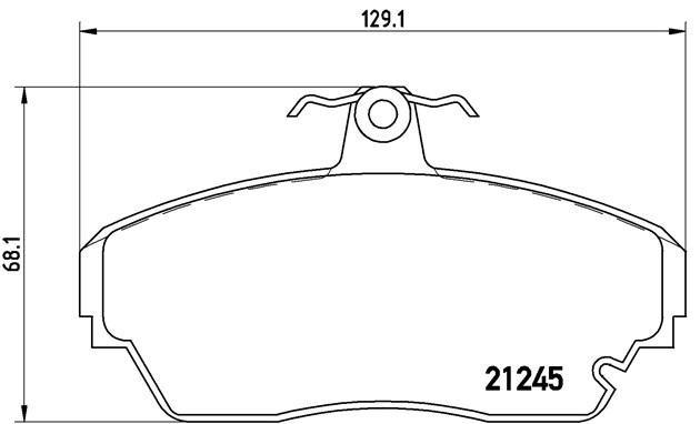 Комплект тормозных колодок, диско P82001 BREMBO