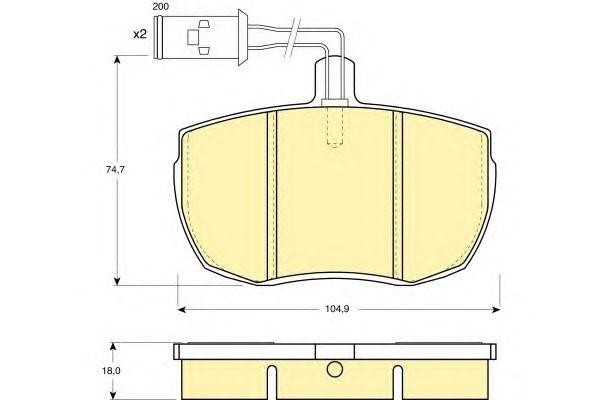 Комплект тормозных колодок, диско 6107796 GIRLING