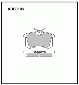Колодки тормозные дисковые ADB0108 ALLIED NIPPON