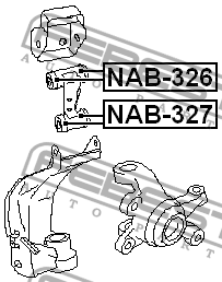 Сайлентблок - втулка амортизатора подвески NAB-326 FEBEST