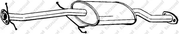 Средний глушитель выхлопных газов 171453 BOSAL