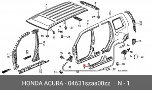Панель порога 04631SZAA00ZZ HONDA
