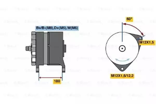 Генератор 0 120 689 588 BOSCH