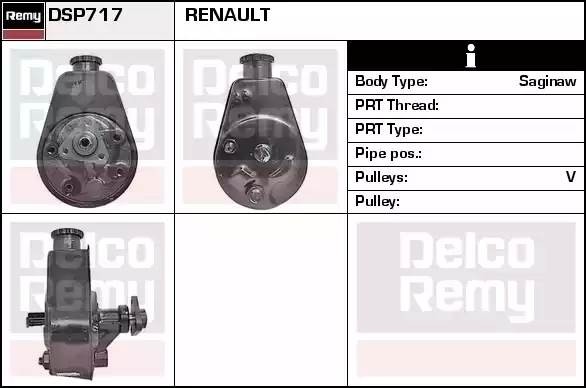 Гидравлический насос, рулевое управление DSP717 DELCO REMY