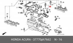 Термовыключатель, вентилятор радиатора 37770PH7662 HONDA