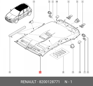 Обшивка потолка 8200128771 RENAULT