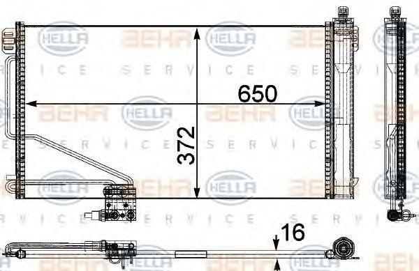 Конденсатор, кондиционер 8FC 351 303-391 HELLA