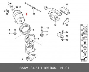 Гидравлический насос, регулировка динамики движения 34 51 1 165 046 BMW