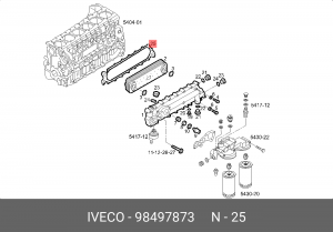 Прокладка, теплообменник 98497873 IVECO