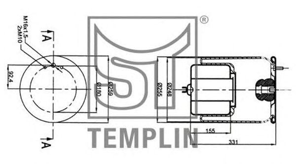 Кожух пневматической рессоры 040606106480 TEMPLIN