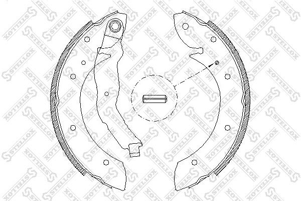 Колодки тормозные барабанные 407-100-SX STELLOX