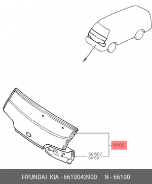 Облицовка передка 6610043900 HYUNDAI KIA