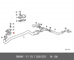 Прокладка, впускной / выпускной коллектор 11 15 1265031 BMW