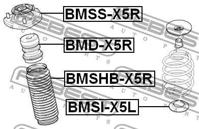 Пыльник амортизатора подвески BMSHB-X5R FEBEST